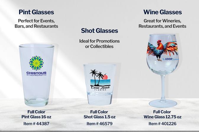 Types of Promotional Glassware